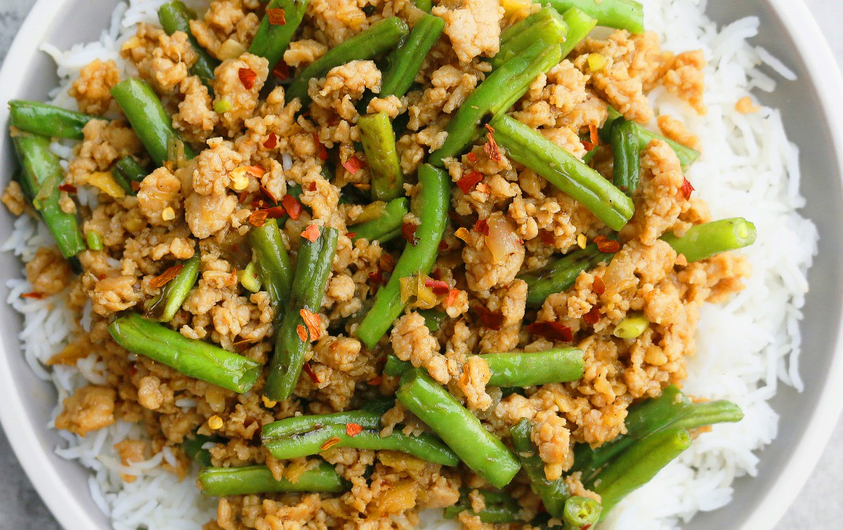 Ground Chicken with Green Bean