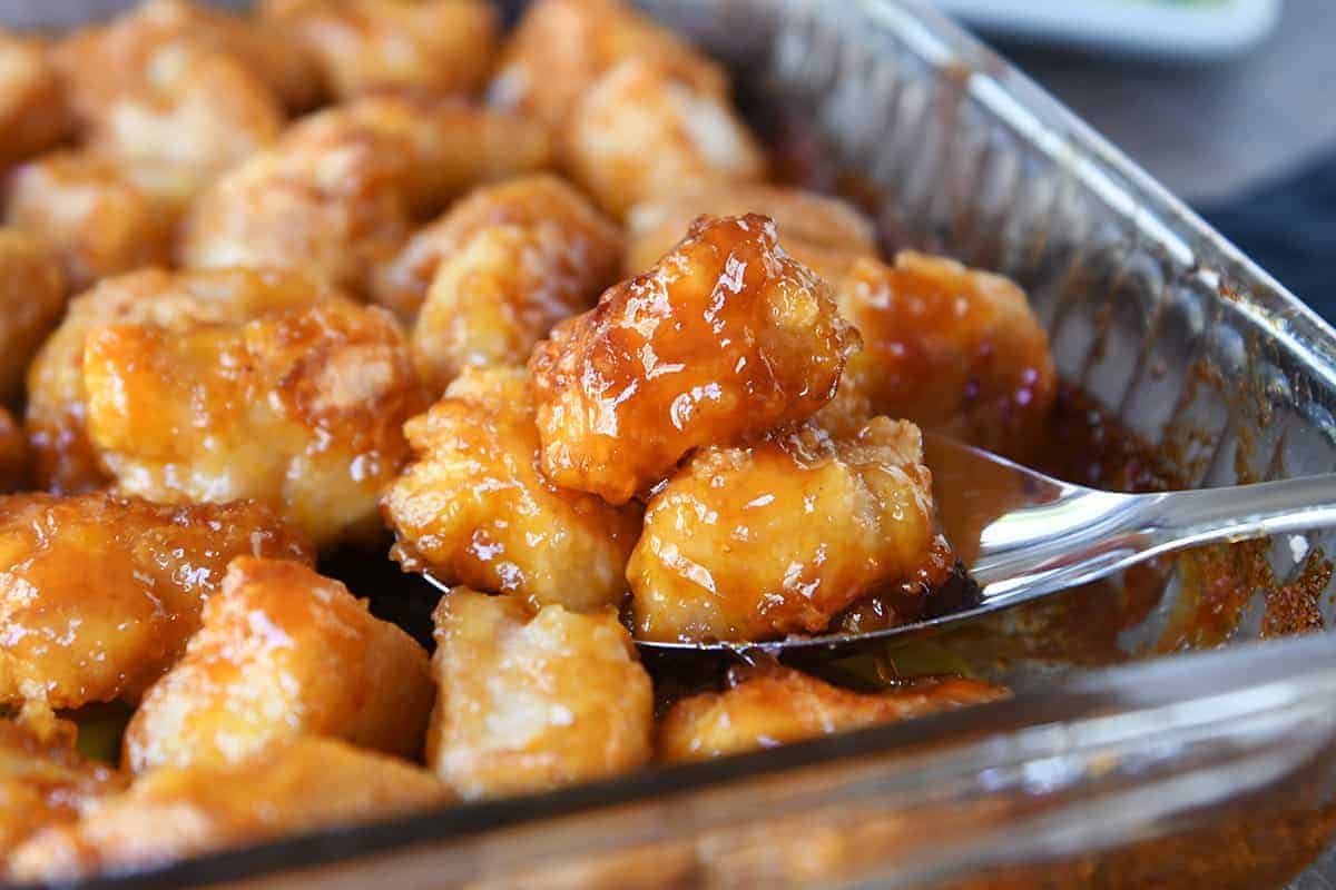 Sweet and Sour Chicken Balls Breaded