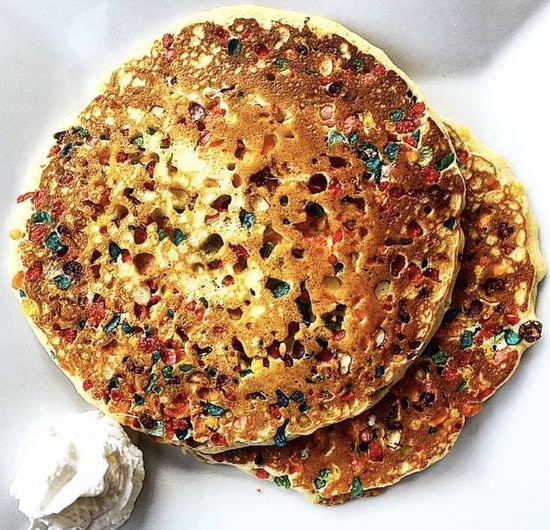 Fruity Pebbles Pancakes