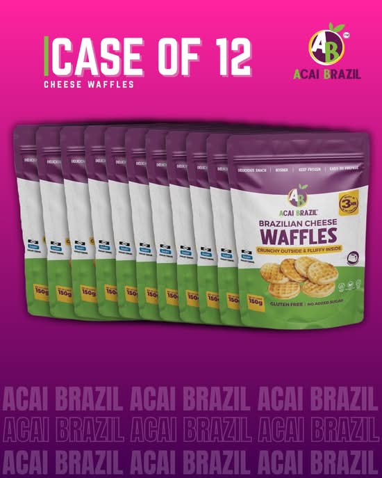 Cheese Waffles Glúten Free (12 bags) 6 waffles in each bag