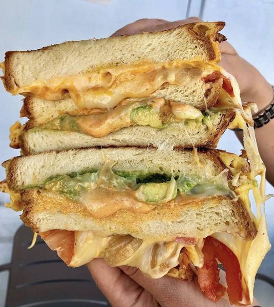 Triple Decker Avocado Grilled Cheese