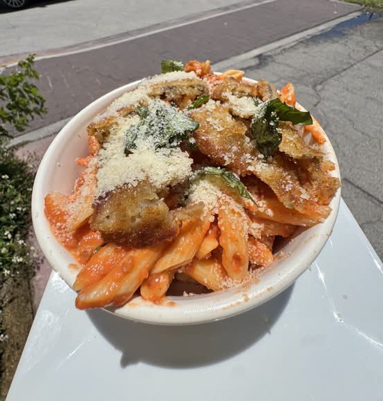 Creamy Pink Eggplant Penne