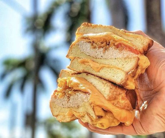 Triple Decker Tuna Melt Grilled Cheese