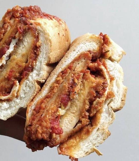 Chicken Parmesan Pesto Sandwich