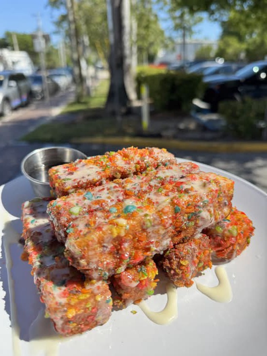 Fruity Pebbles French Toast Sticks