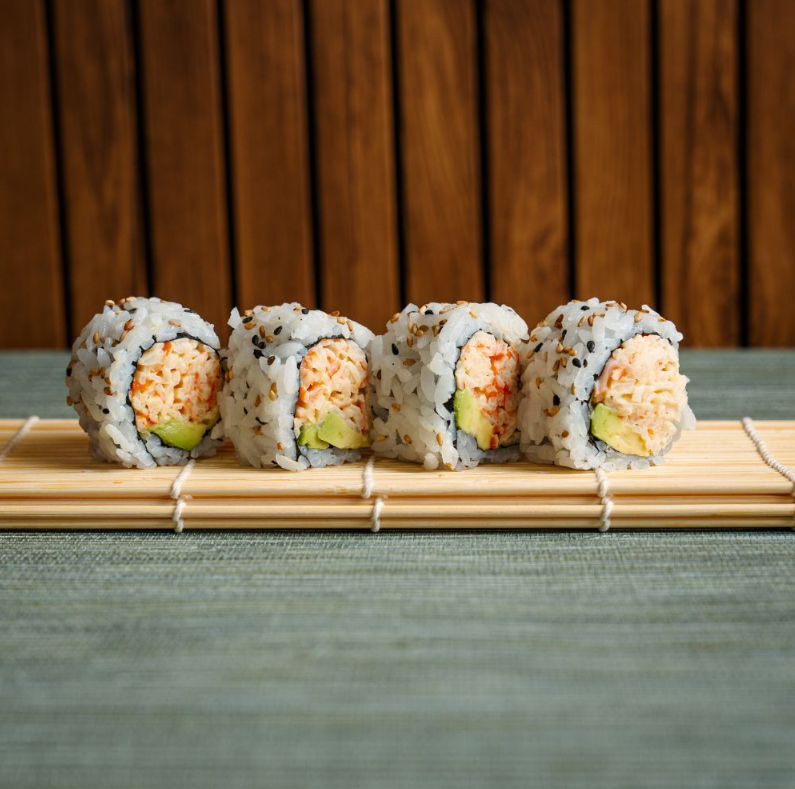 Kani Salad Spicy Avocado Roll & half